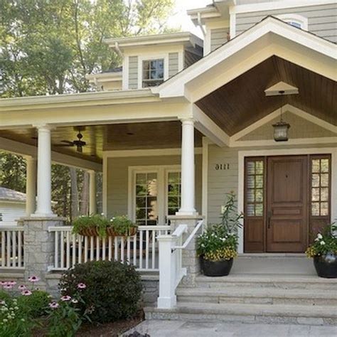 Inspiring Farmhouse Front Porch Steps Decor Ideas Page Of