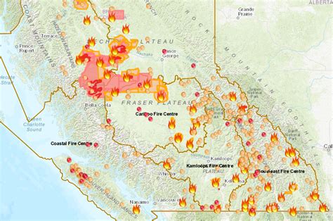 Canada Fires 2018 Bc Wildfire Map Shows Where 566 Fires Are Burning
