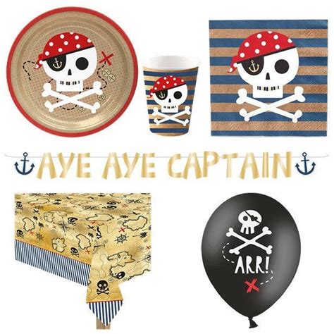 Treasure Island Pirate Deluxe Party Pack For 8 Party Delights