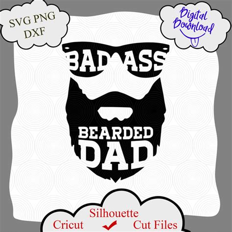 Cricut Worlds Best Dad Svg For Fathers With Beard And Thumbs Up Vector
