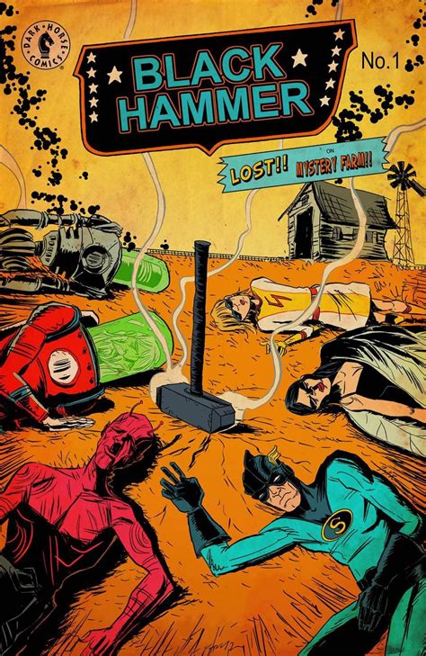 Black Hammer 1 Cover B Variant Jeff Lemire Cover Midtown Comics
