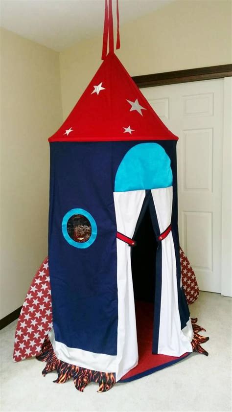 Our kids' home store category offers a great selection of kids' room décor and more. Rocket ship tent Spaceship Rocket Kids play tent Childs ...