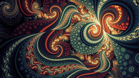 Download 2560x1440 Wallpaper Fractal Spiral Abstract