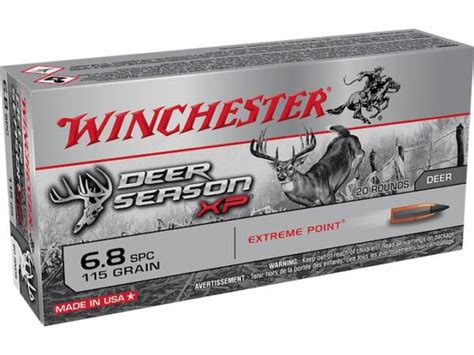 Winchester Deer Season Xp Ammunition 68mm Remington Spc 120 Gr