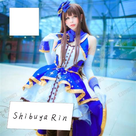 The Idolmster Shibuya Rin Cosplay Cinderella Girls Idolmaster Blue Costume Japanese Uniform