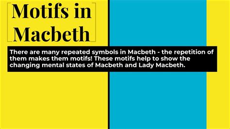 Motifs In Macbeth English Level 2 Ncea Thinkswap