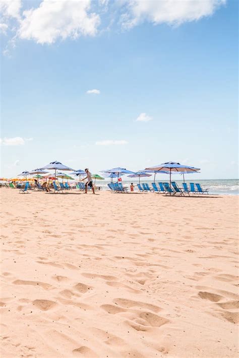 Recife Boa Viagem Beach Pernambuco Brazil June 2019 Blue Sky Day