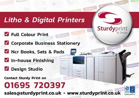 Sturdy Print And Design Limited Creative Lancashire Directory