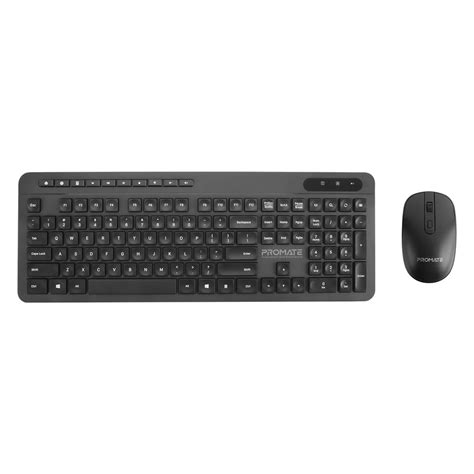 Promate Usb C Wireless Keyboard And Mouse Combo Ergonomic 24ghz Full