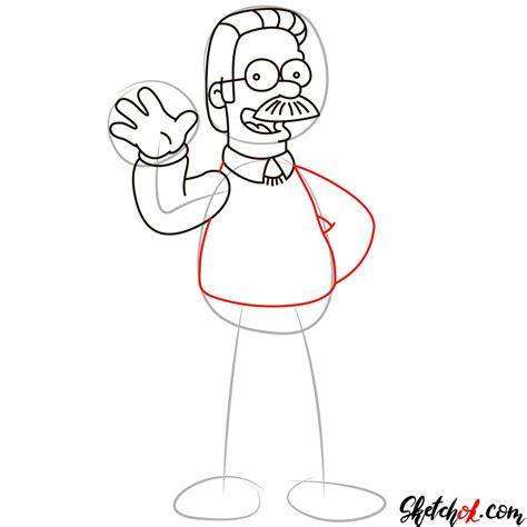How To Draw Ned Flanders Sketchok