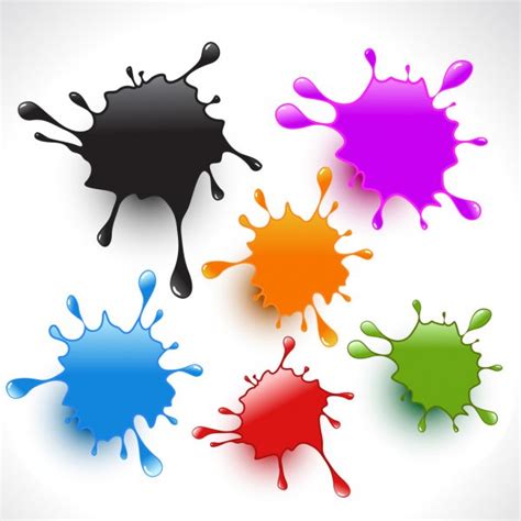 Colorful Paint Splashes Set 4 Stock Vector Image By ©pinnacleanimate