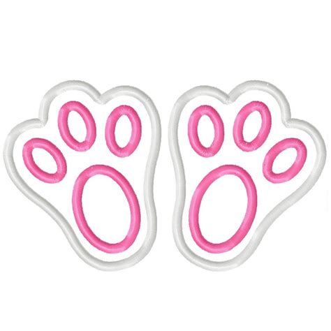 Looking for super cute easter coloring pages? Digitizing Dolls Easter Bunny Feet Prints by DigitizingDolls