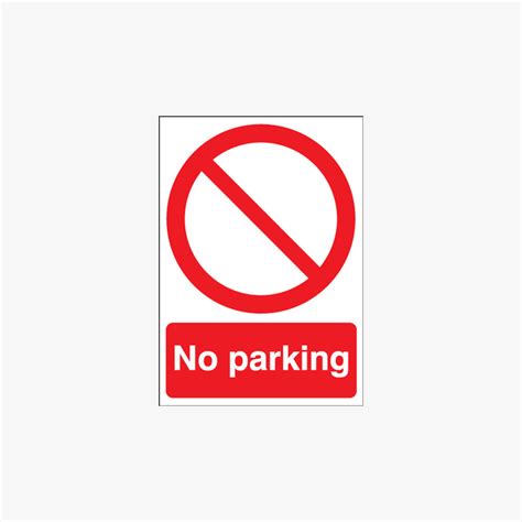 Self Adhesive Plastic A5 No Parking Signs Safety Sign Uk