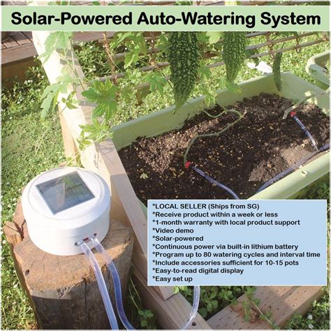 Garden Self Watering System Solar Power Programmable