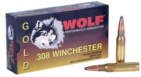 308 Win 150gr Fmj Wolf Gold