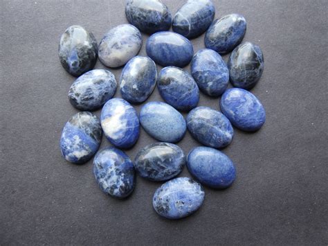 25x18mm Natural Sodalite Cabochon Oval Cabochon Polished Stone Deep
