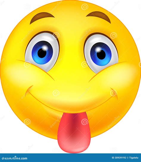 Smiley Emoticon Sticking Out His Tongue Vector Illustration Cartoondealer Com
