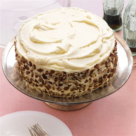 Top this classic carrot cake with moreish icing and chopped walnuts or pecans. Carrot Cake