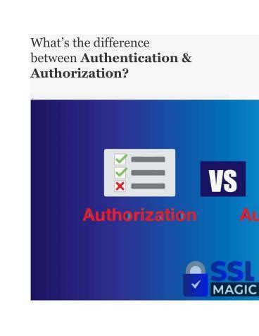 Ppt Whats The Difference Between Authentication Authorization