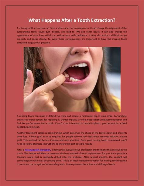 Ppt What Happens After A Tooth Extraction Powerpoint Presentation Free Download Id 11692228