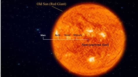 Size Comparison Sun Red Giant Futurity