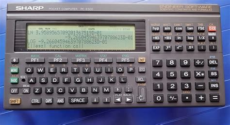 Sharp Pc E500 Le Rayon Des Calculatrices
