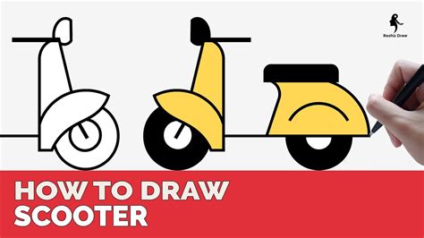 How To Draw Scooter Easy Youtube