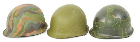 Us Army Trench Art M1 Combat Helmet Lot Of 3