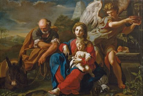 Angelo Massarotti 1654 1723 Le Repos De La Sainte Famille 84 X 123