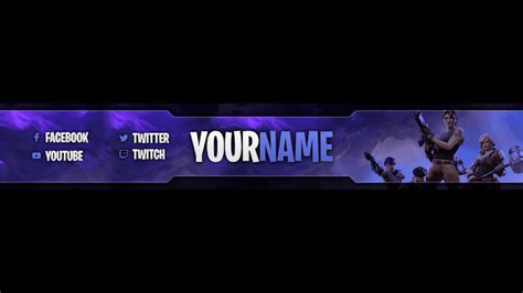 Fortnite Youtube Banner Logo Twitch Offline Templates Ae Templates