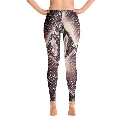 Snake Skin Print Leggings Great For Costumes Polyester And Etsy