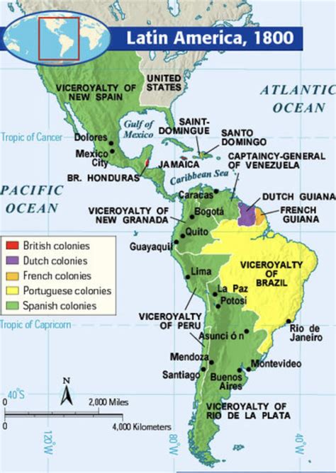 83 Latin American Revolution Map 1800 Ms Saghirs World History Class