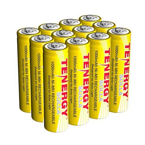 Tenergy Solla Rechargeable Nimh Aa Battery 1000mah Solar Batteries For