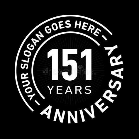 151 Years Anniversary Celebration Design Template Anniversary Vector