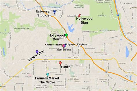 Hollywood Area Map