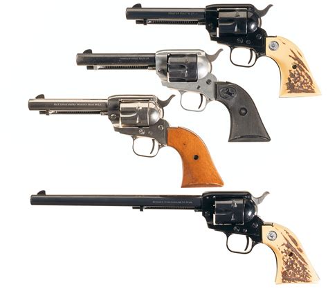 Four Colt Frontier Scout Single Action Army Revolvers A Colt F Rock