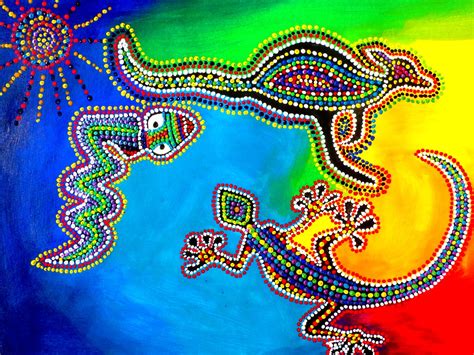 Peinture Acrylique Inspiration Aborigène Peinture Par Nazca Spirit