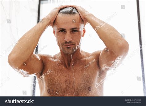 Sexy Muscular Man Taking Shower Stock Photo Shutterstock