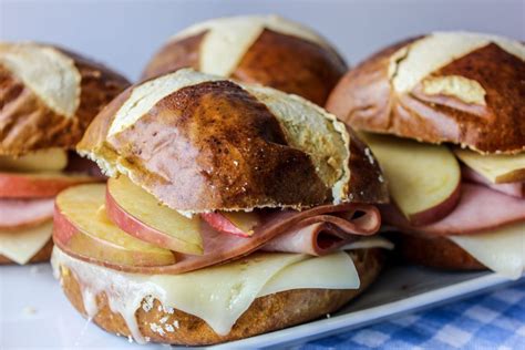 Oktoberfest Sandwiches Recipe Mini Sandwiches Pretzel Bun Food