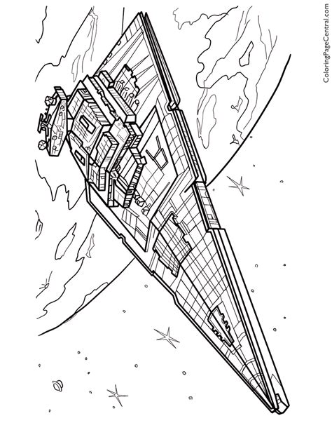 Darth vader coloring pages, yoda, stormtrooper, r2d2, clone trooper, chewbacca & luke skywalker each of these included free star wars coloring pages was gathered from around the web. Star Wars - Star Destroyer Coloring Page | Coloring Page Central