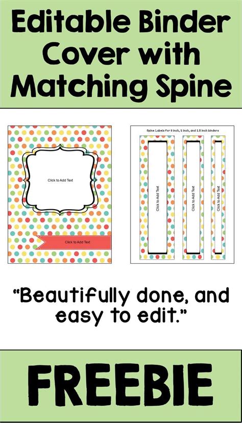 Free Editable Printable Binder Covers And Spines
