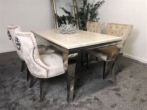 Cream Marble Dining Table Finishing Touches