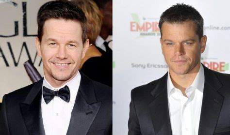 For most people, getting mistaken for matt damon would be flattering, but that's not necessarily true if you're mark wahlberg. Mark Wahlberg and Matt Damon ;)