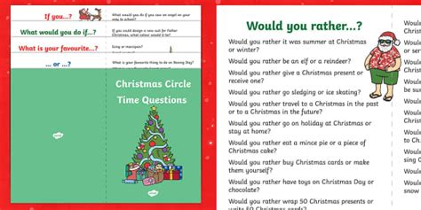 100 Christmas Circle Time Questions Booklet Teacher Made