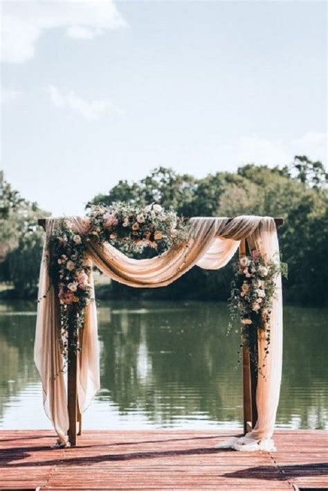 20 Best Floral And Fabric Wedding Arches On Pinterest Roses And Rings