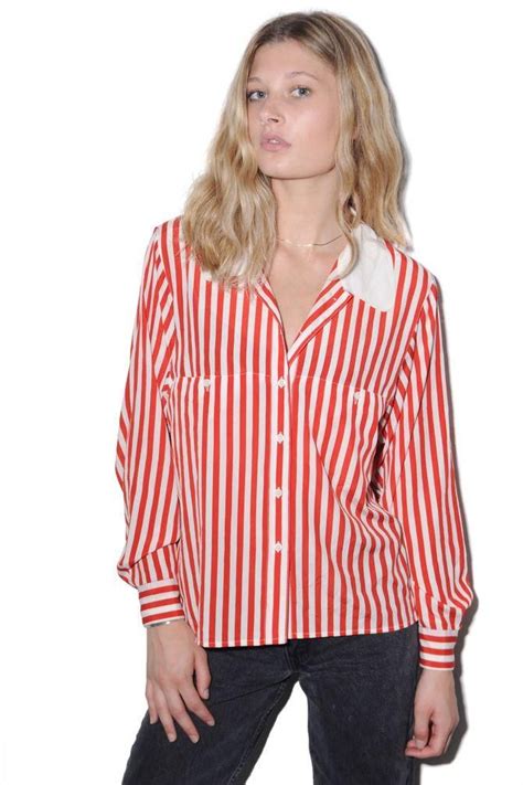Red Striped Blouse Striped Blouse Red Stripes Striped