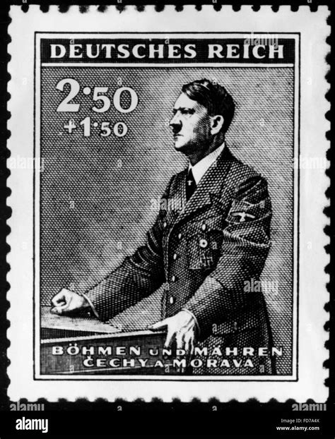 Adolf Hitler Stamp For Bohemia And Moravia 1942 Stock Photo Alamy