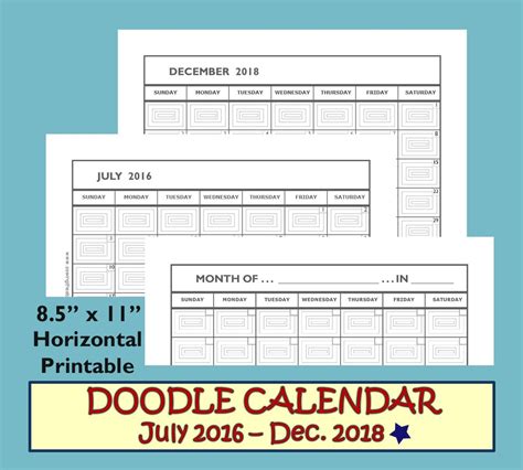 Free Printable Monthly 2018 Calendar Large Boxes Mserlwheel