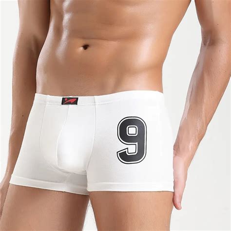 Sexy Men 9 Printer Cotton Soft U Convex Pouch Fantasy Boxers Homewear