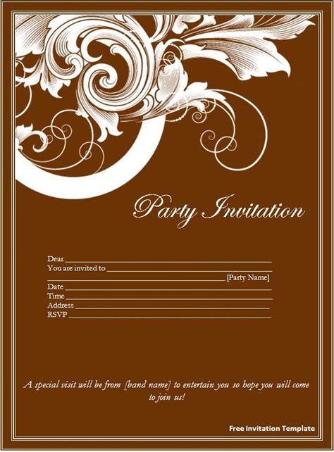 Free Invitation Templates For Word